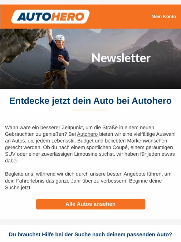 Starte deine Autosuche mit Autohero!