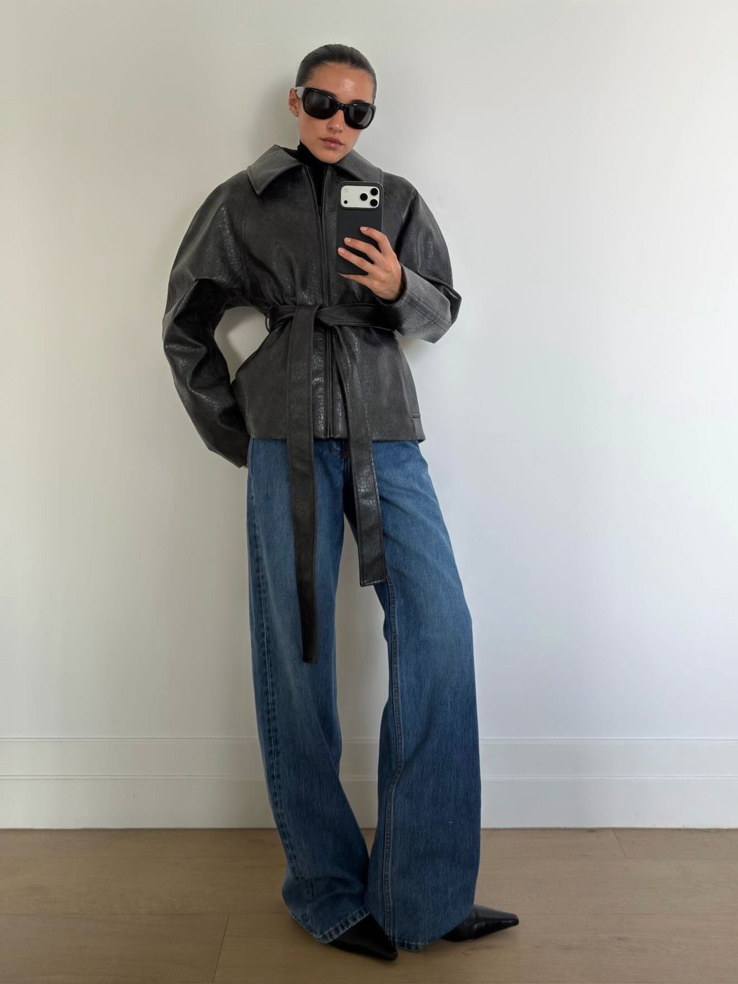 Oreno Croc Belted Jacket