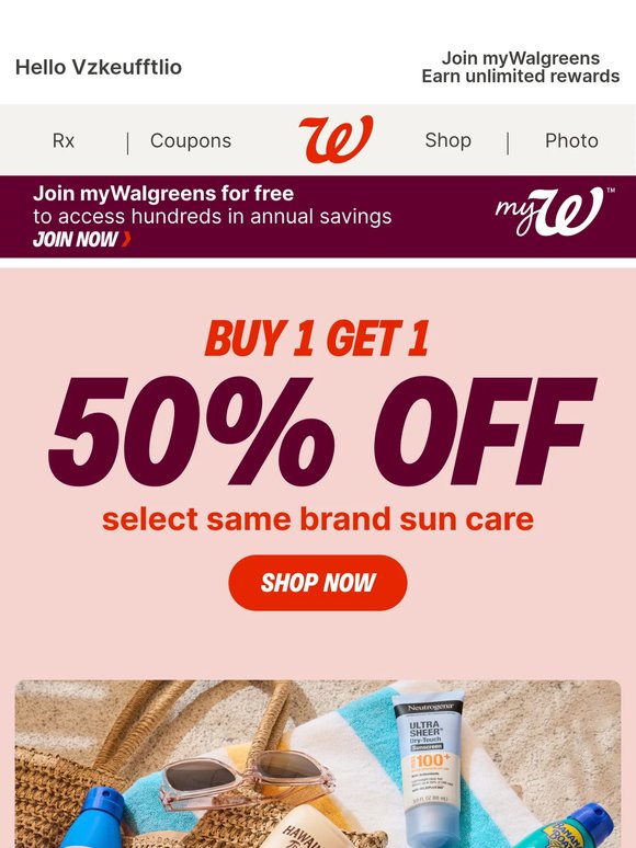 Stock Up on SPF at Walgreens