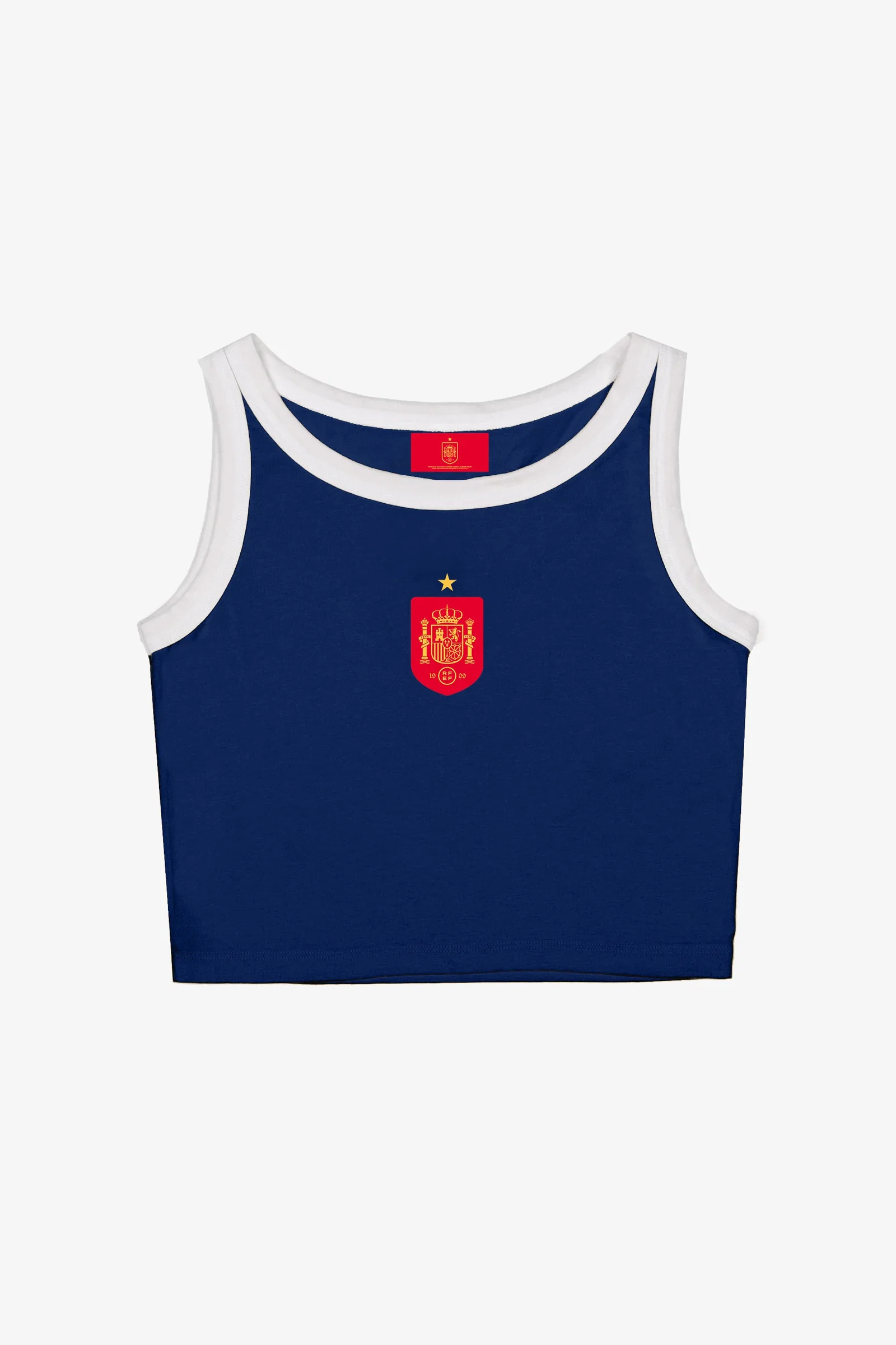 Image of Spain Women's Cropped Tank - Navy