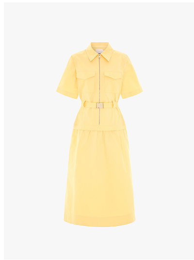 PEARL BELTED MIDI DRESS