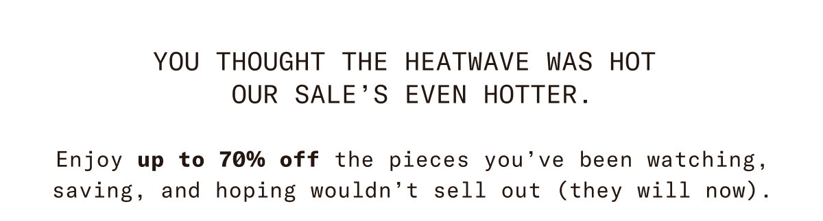 SUMMER SALE
