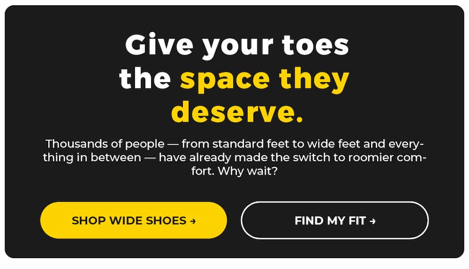 Give your toes the space they deserve.