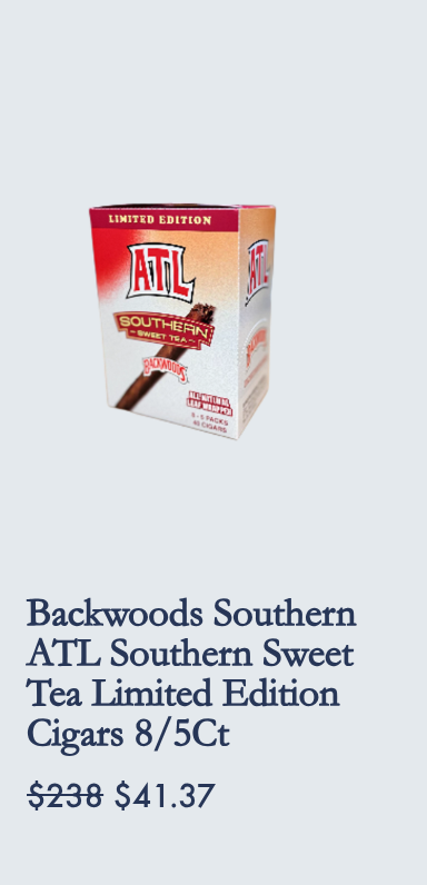 Backwoods Southern ATL Southern Sweet Tea Limited Edition Cigars 8/5Ct