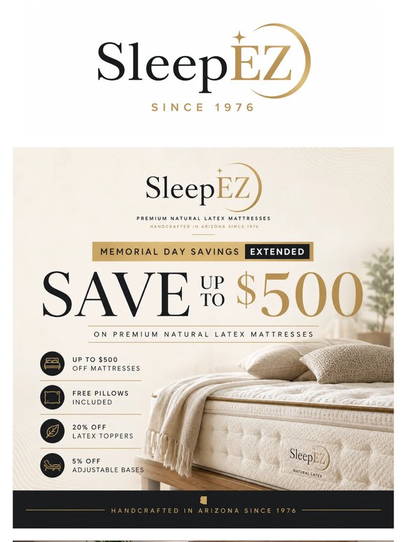 Memorial Day Savings Extended: Save Up to $500