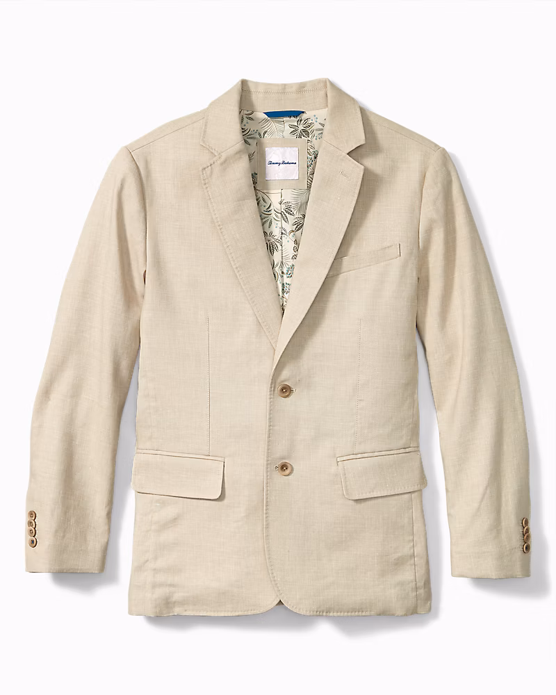 Image of Latigo Beach Linen-Blend Blazer
