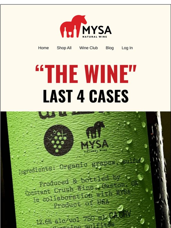 Final bottles of Graza x Limited Addition “The Wine"