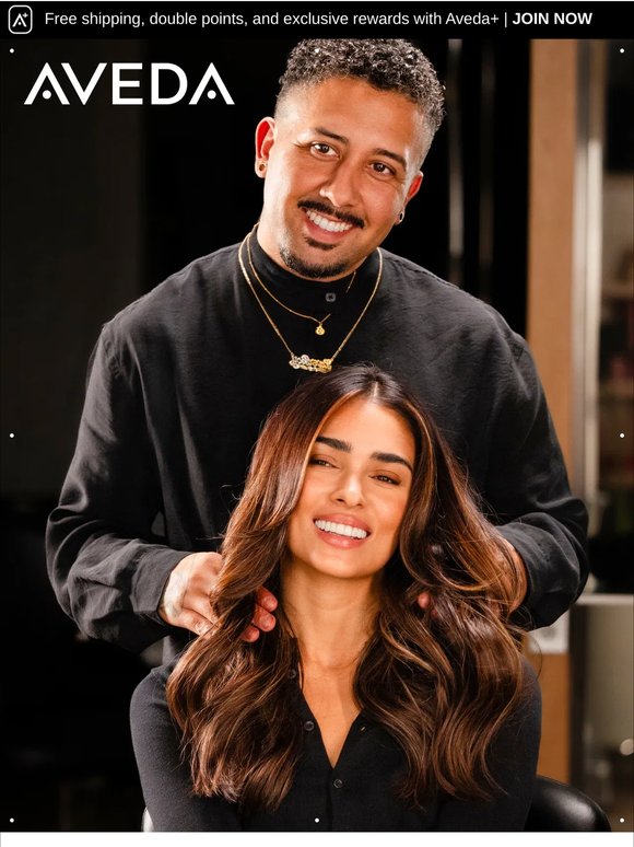 Bespoke hair color and personalized care happen at Aveda salons