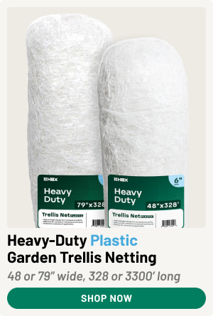 Heavy-Duty Plastic Garden Trellis Netting 48 or 79” wide, 328 or 3300’ long | Shop Now