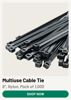 Multiuse Cable Tie 8”, Nylon, Pack of 1,000 | Shop Now