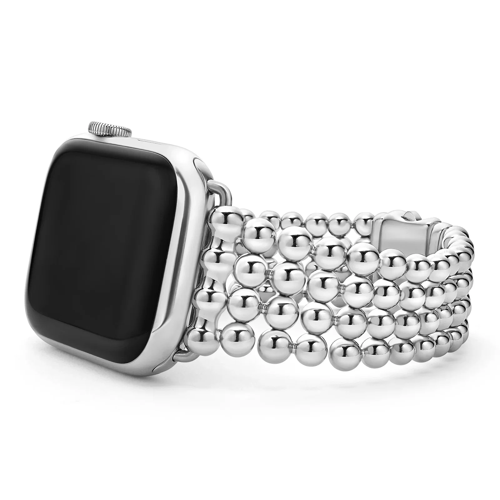 Image of Smart Caviar Stainless Steel Infinite Caviar Beaded Watch Bracelet - 42mm-49mm