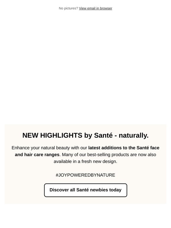 💫 New Skincare Highlights for the Face & Hair by Santé - naturally.