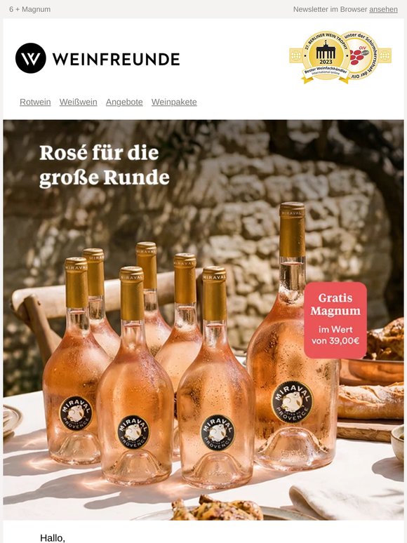 ☀️ Miraval Rosé mit gratis Magnum