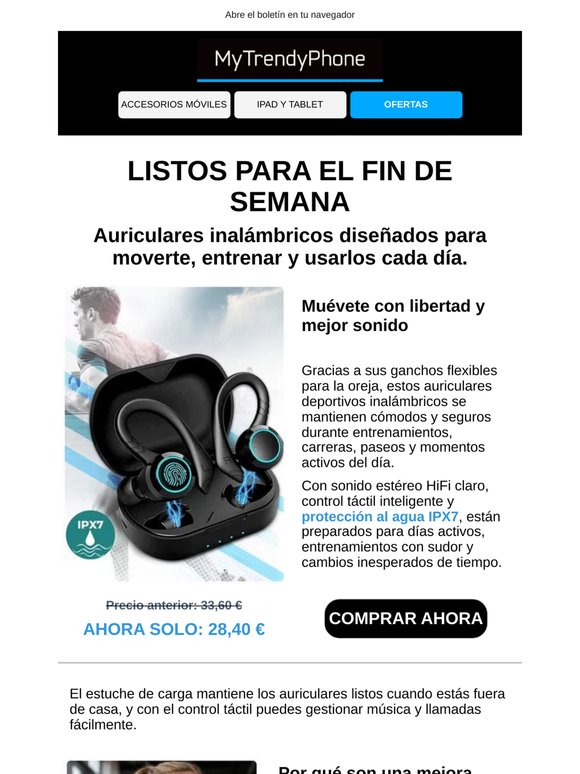 Auriculares deportivos que se mantienen en su sitio 🎧
