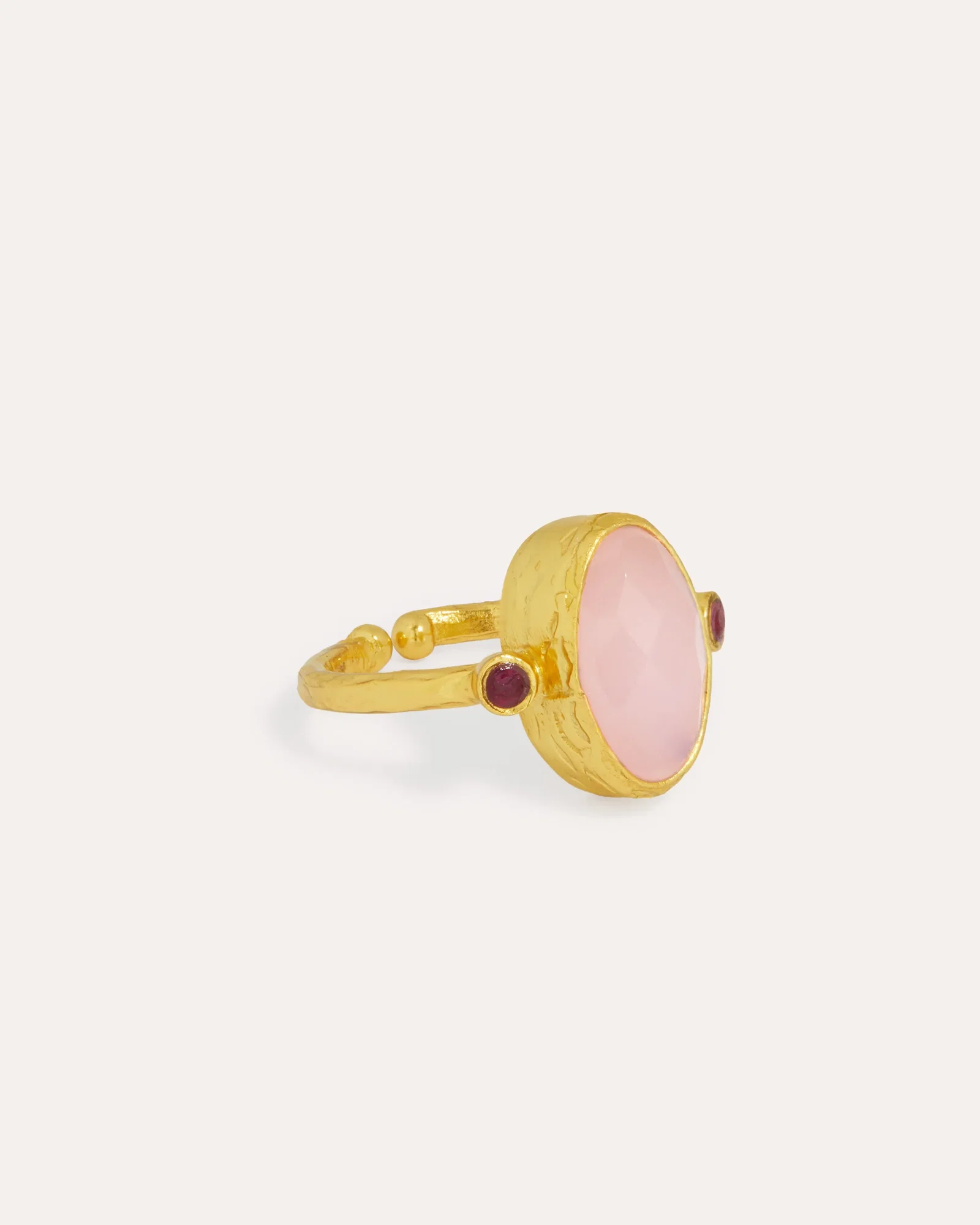 Image of Lucia Rose Quartz Cocktail Ring
