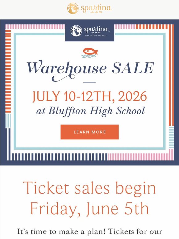 Warehouse Sale Ticket ANNOUNCEMENT + Giveaway