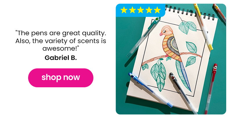 ⭐⭐⭐⭐⭐ "The pens are great quality. Also, the variety of scents is awesome!" Gabriel B. shop now
