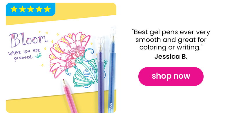 ⭐⭐⭐⭐⭐ "Best gel pens ever very smooth and great for coloring or writing." Jessica B. shop now