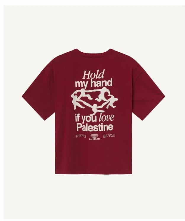 Hold My Hand Boxy Tee Burgundy