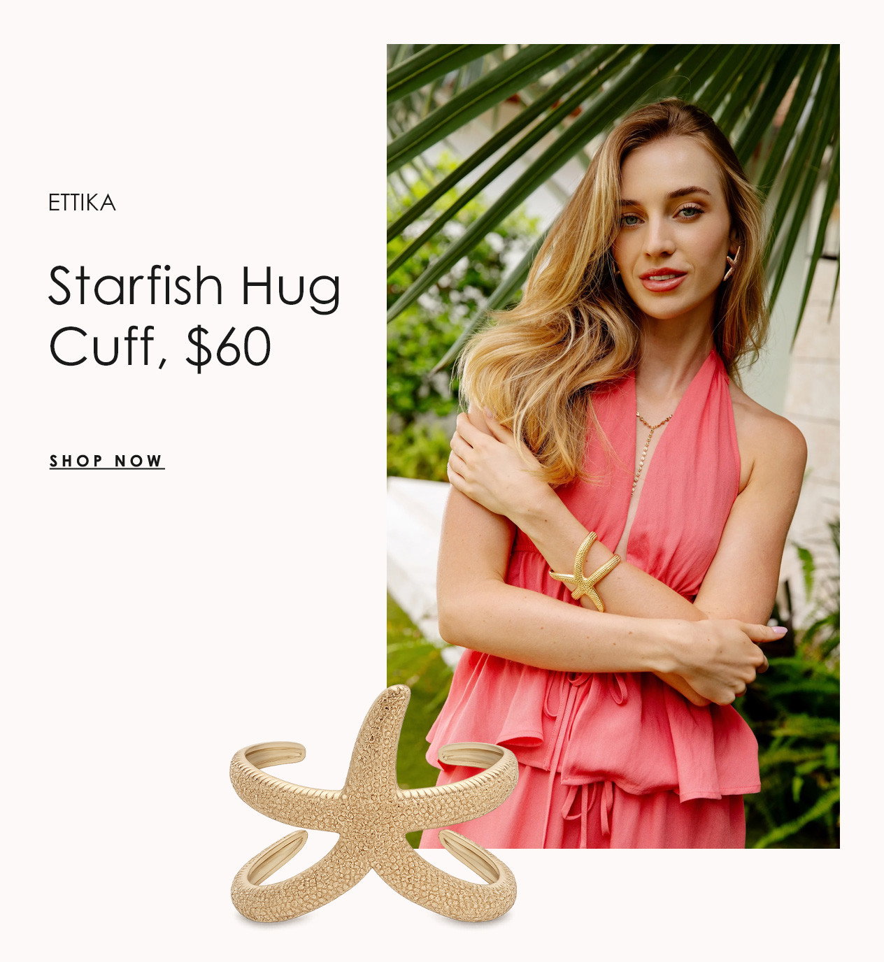 ETTIKA Starfish Hug Cuff
