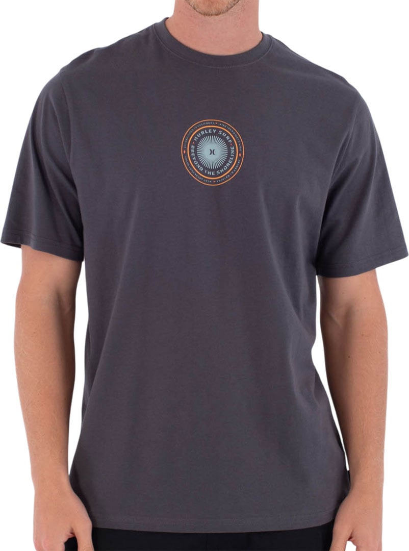 HURLEY - PRINTING PRESS PINHEIROS T-Shirt 2026 dark stone grey