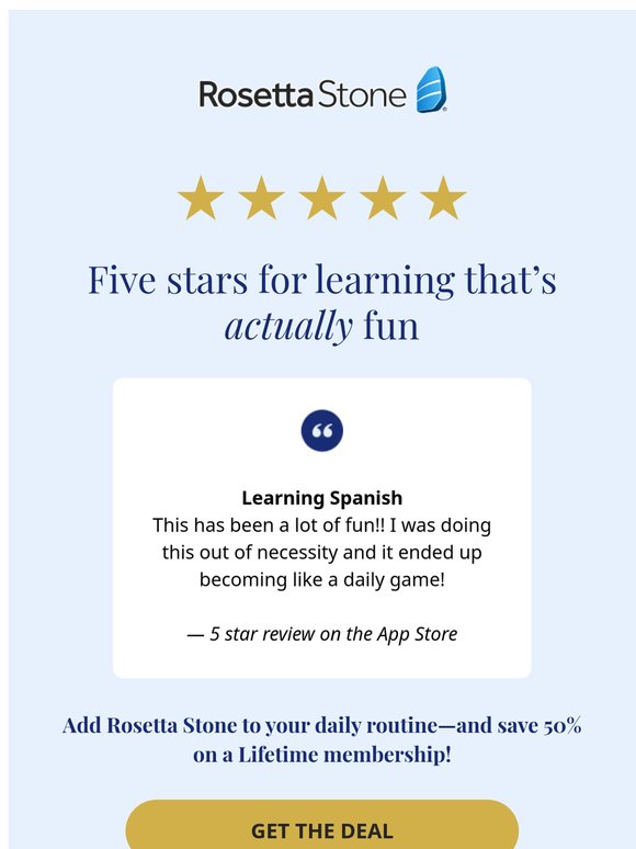🧩 Like brain games? You’ll LOVE Rosetta Stone