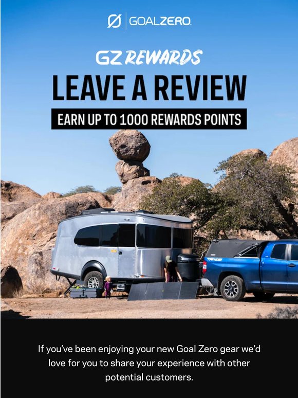 Earn up to 1,000 Points for a Review