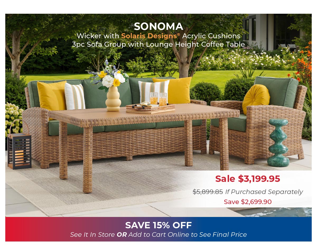 Sonoma 3pc sofa group 
