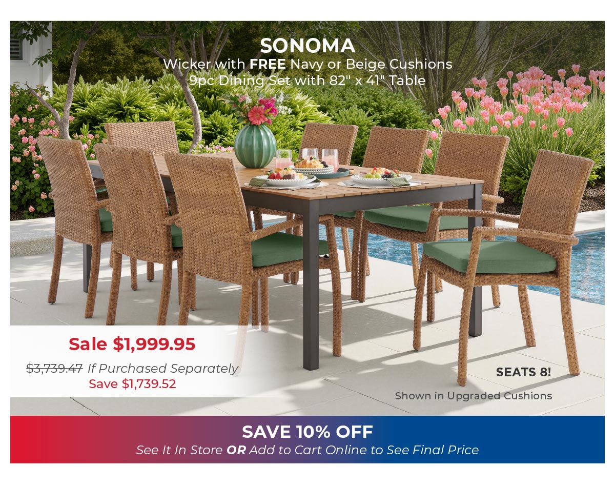 Sonoma 9pc dining set 