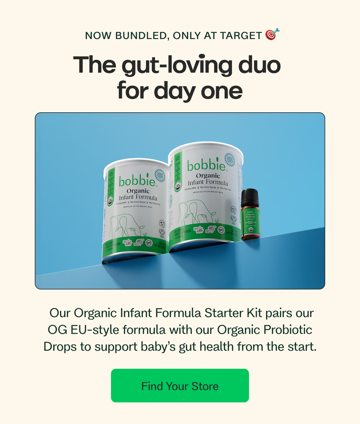 Now bundled, only at Target. The gut-loving duo for day one