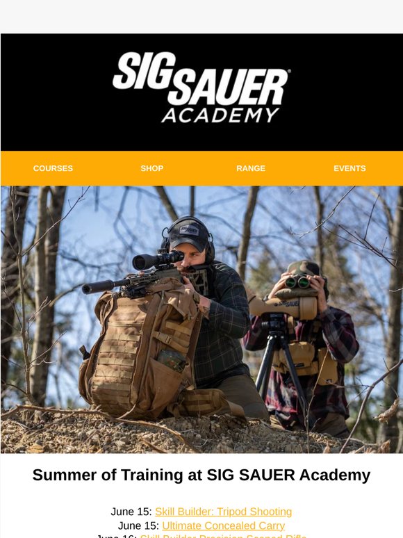It's the Summer of SIG SAUER Academy