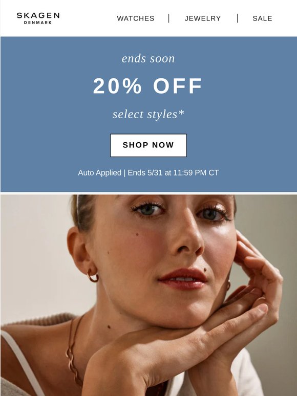 20% off select styles