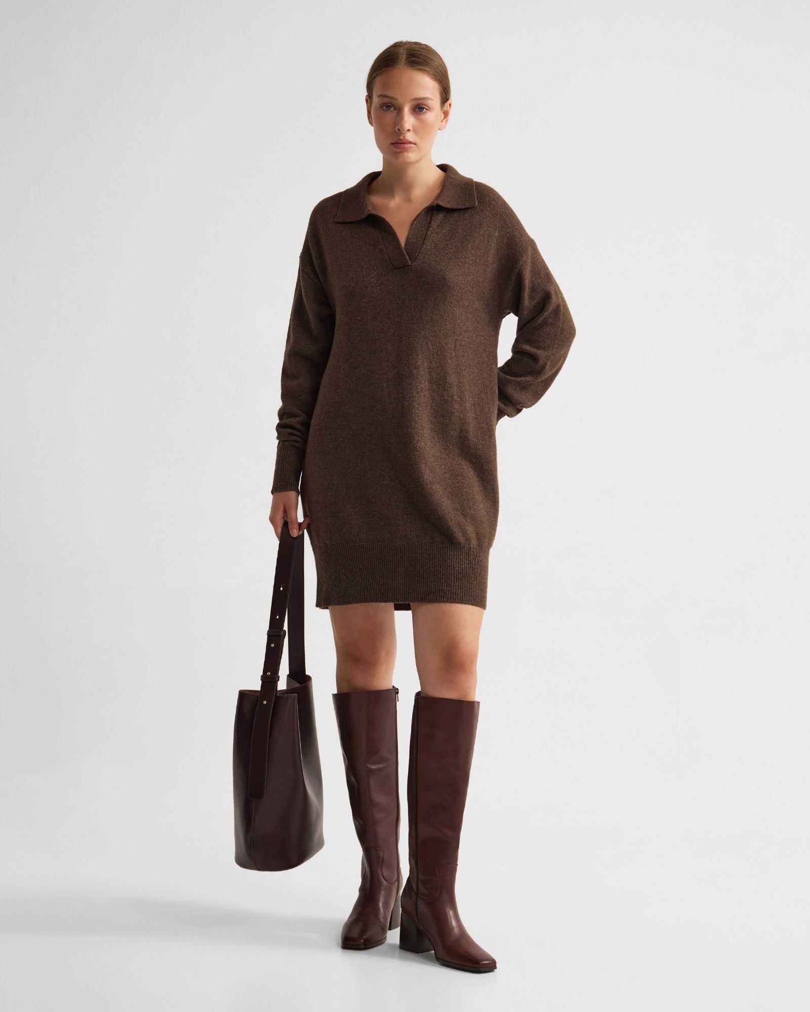 Kennedy Wool Blend Polo Dress