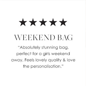 Weekend Bag - "Absolutely stunning bag, perfect for a girls weekend away. Feels lovely quality & love the personalisation."