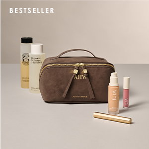 Soho Large Suedette Makeup and Wash Bag in Chocolate