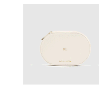 Oval Jewellery Box in Off White