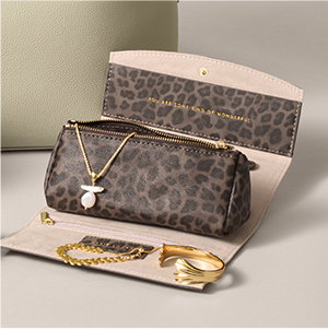 Travel Jewellery and Accessories Organiser in Leopard