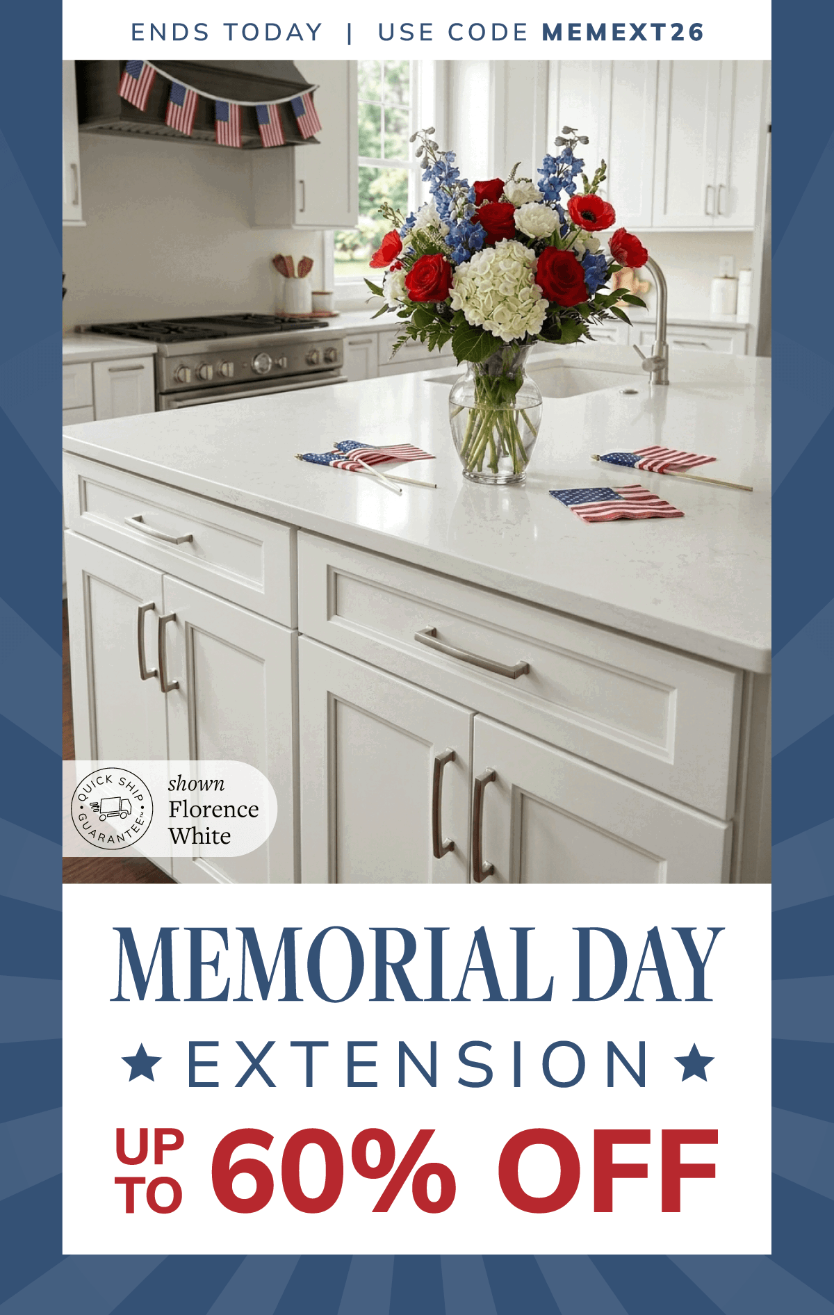 Memorial Day sale up to 60% off - with kitchen and decorations.