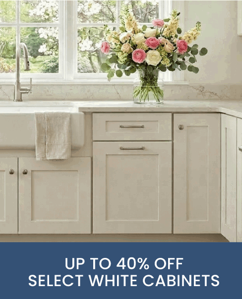 Up to 40% Off Select White Cabinets