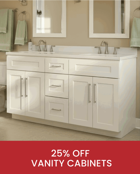 25% Off Vanity Cabinets