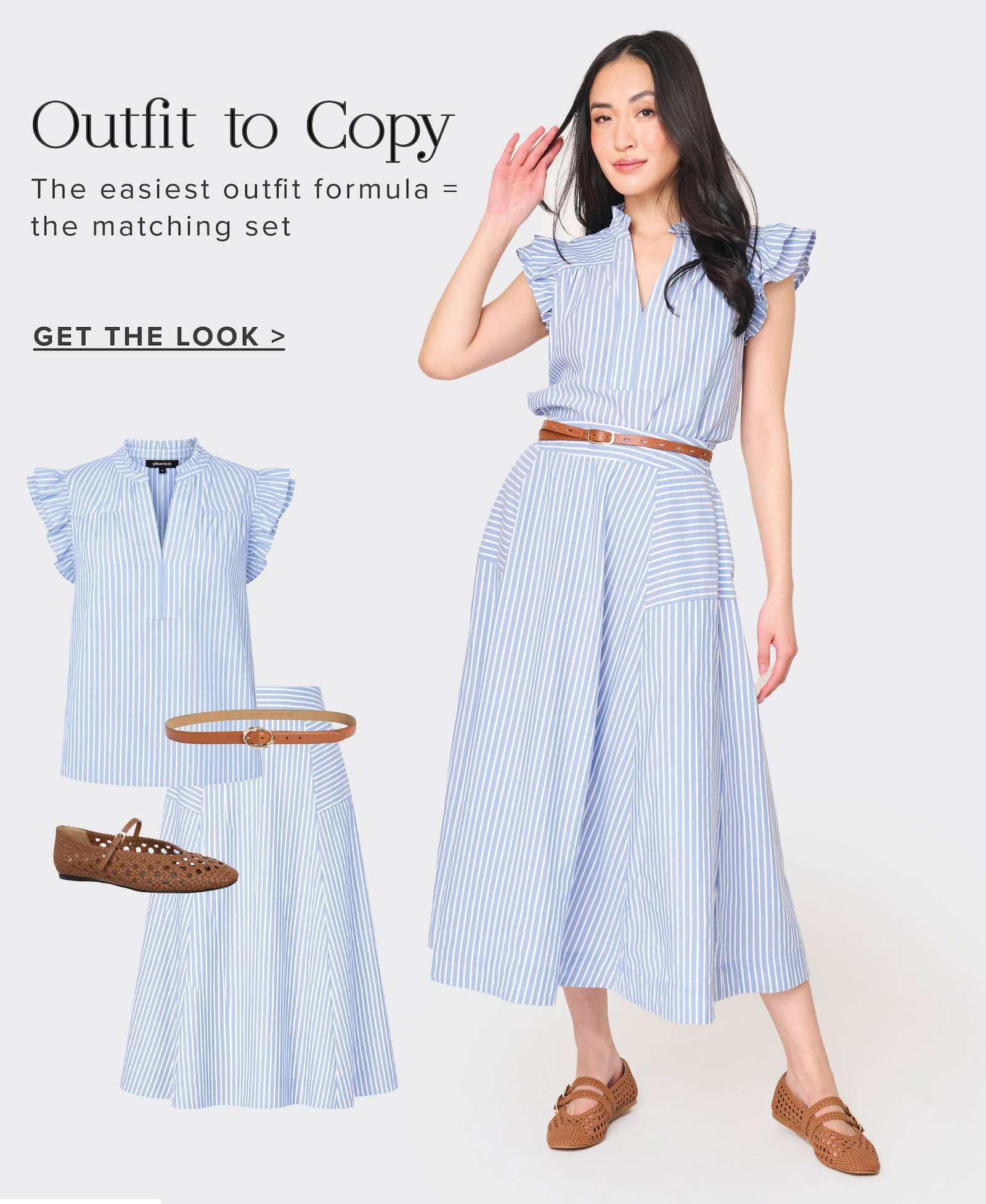 Amanda Smocked Back Midi Skirt
