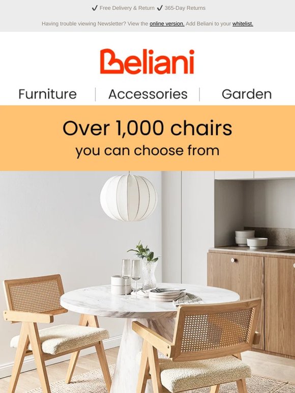 Find your perfect chair from over 1,000 designs 🪑