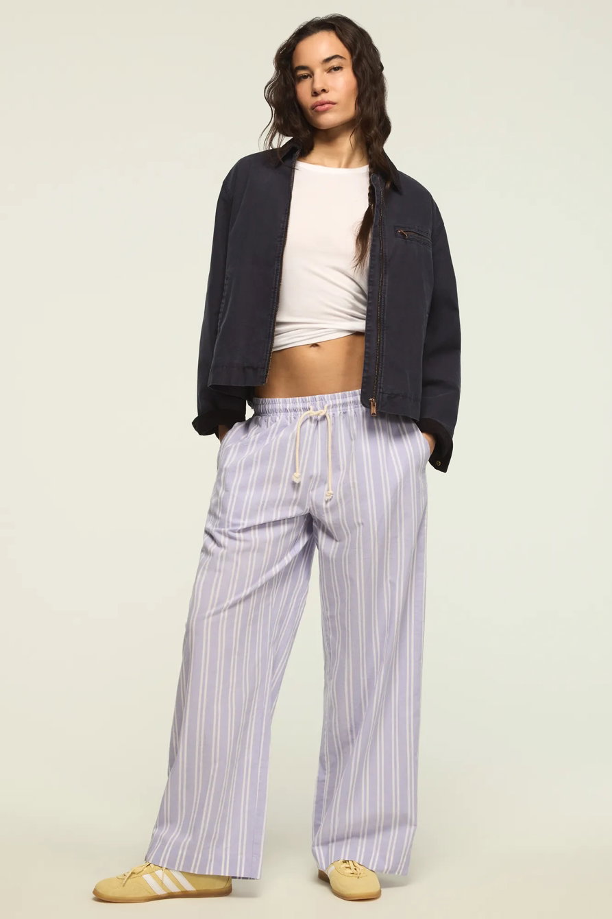 Image of Lucky Brand Cotton Stripe Pants - Women's Pants in Pink Combo