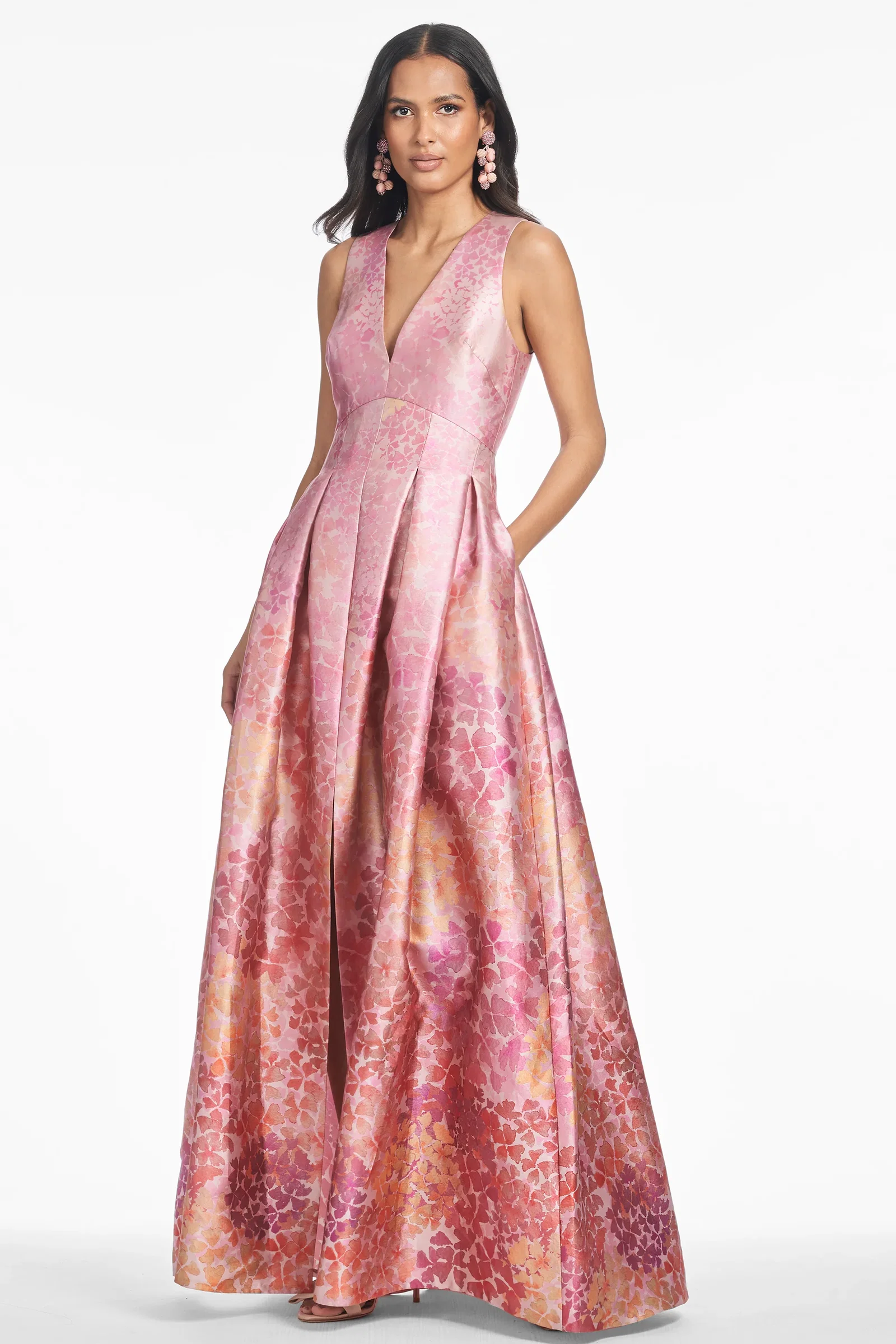 Image of BROOKE GOWN - LIGHT SUNSET HYDRANGEA - FINAL SALE