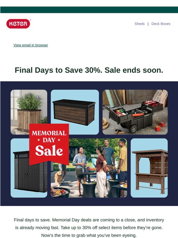 Memorial Day Sale Ends Soon