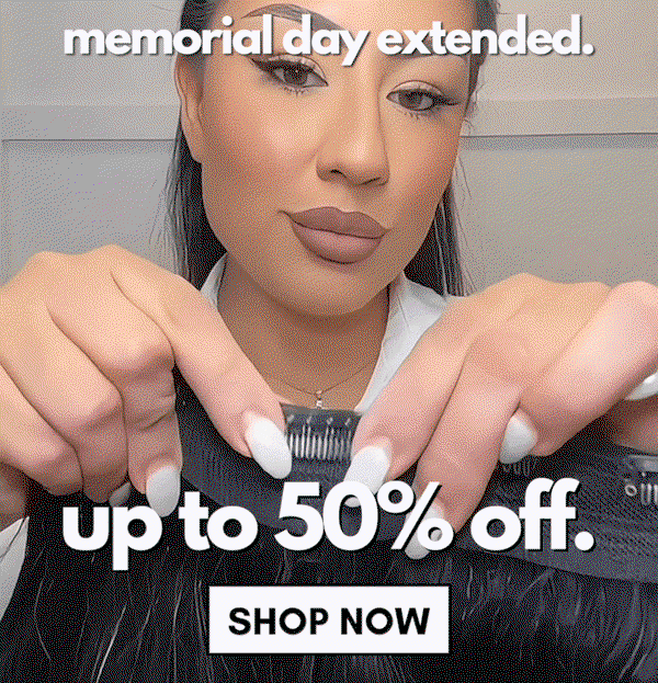 memorial day sale extended. up to 50% off. shop now!
