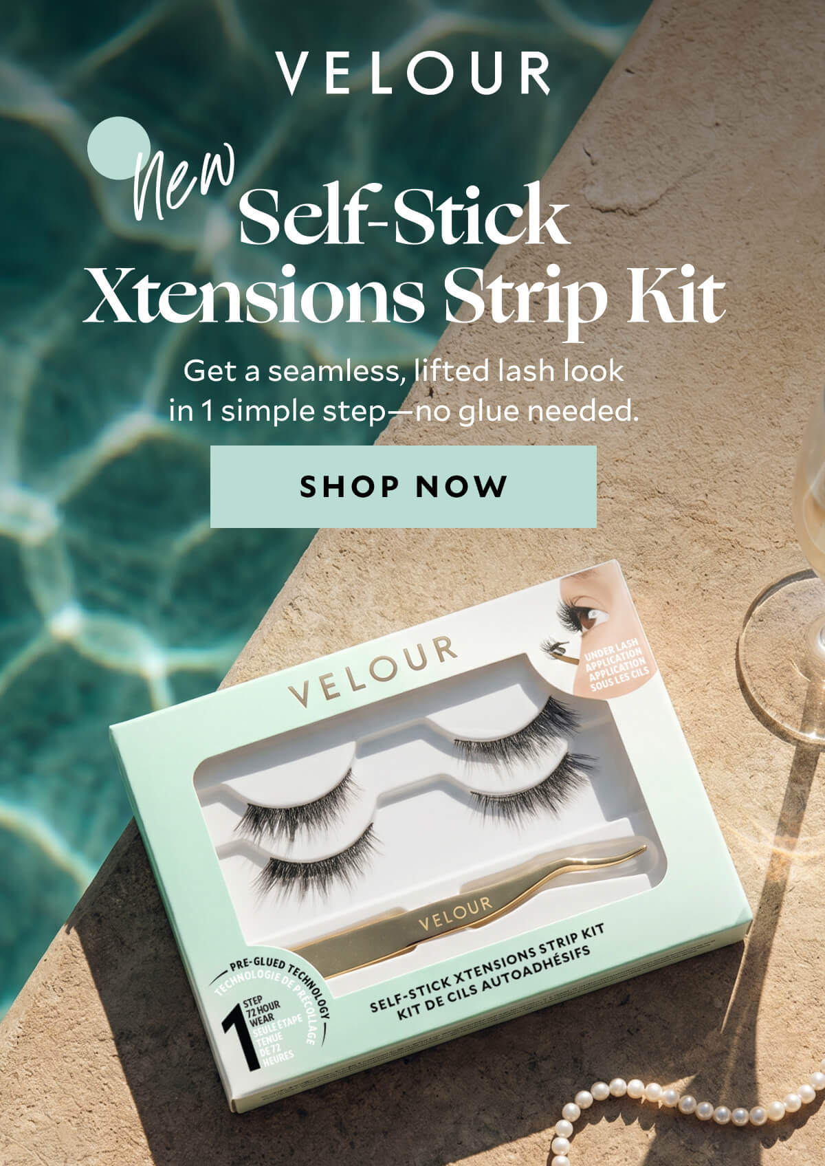 Self-Stick Xtension Strips Kit. Get a seamless, lifted lash look in 1 simple step—no glue needed.