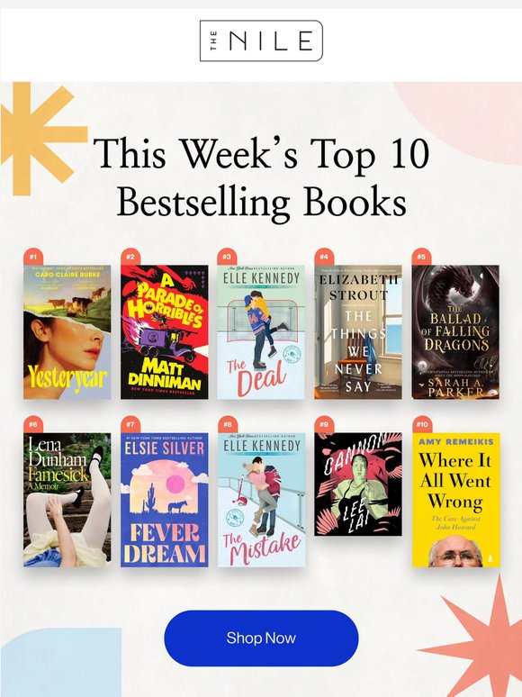 Top 10 Bestsellers of the Week  📚