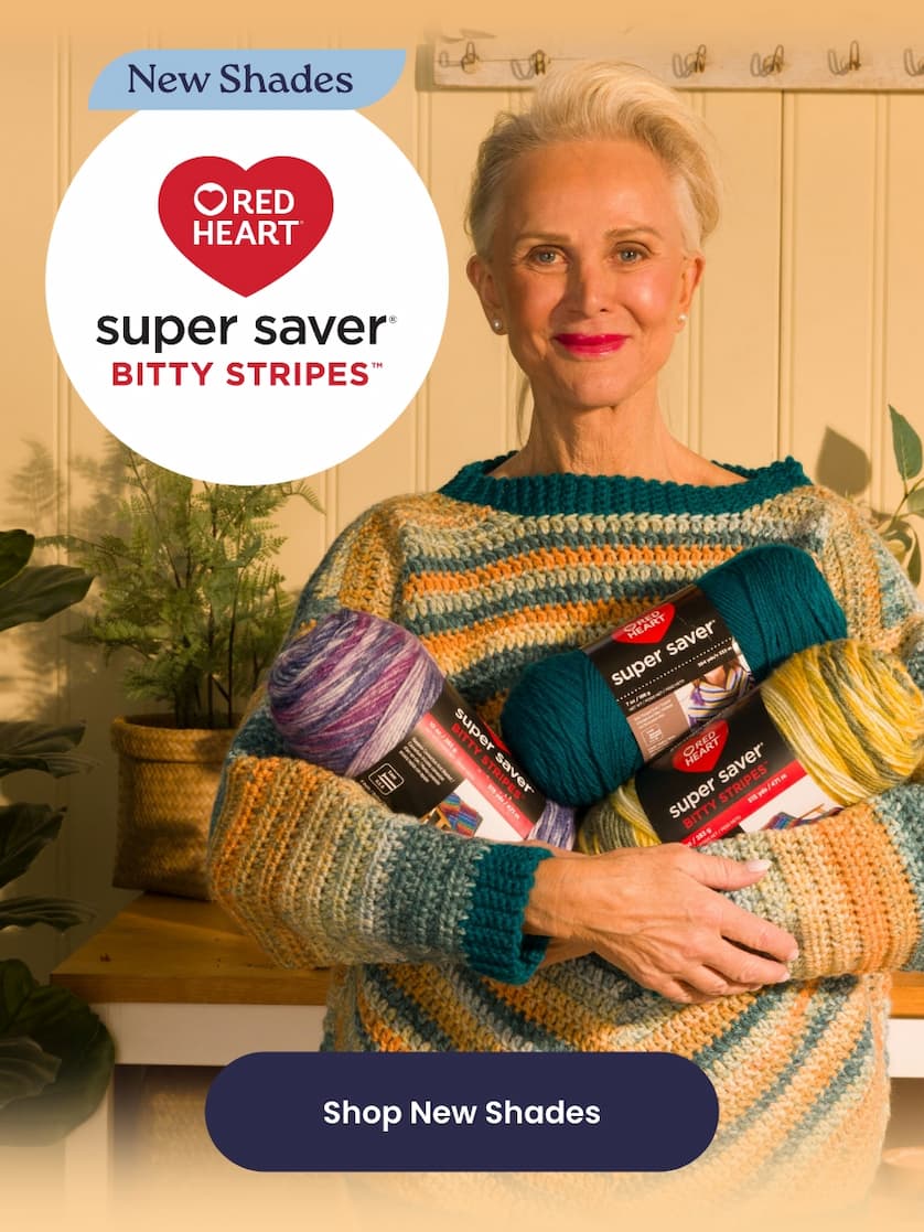 New Shades - Red Heart Super Saver Bitty Stripes 