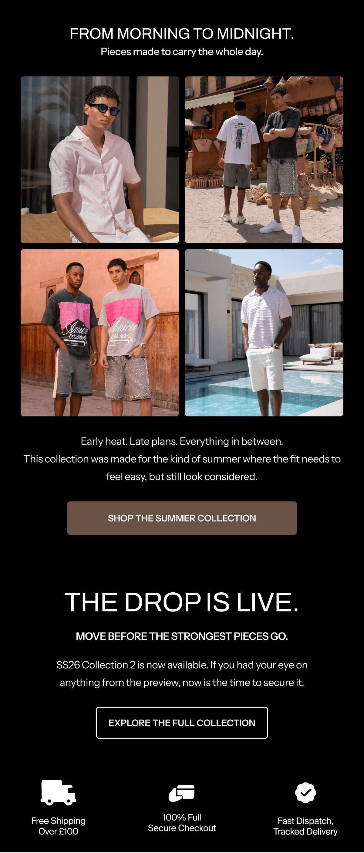 SS26 Collection 2 is now available. If you had your eye on anything from the preview, now is the time to secure it.
